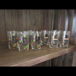 Eight Anthropologie Juice and Milk Glasses